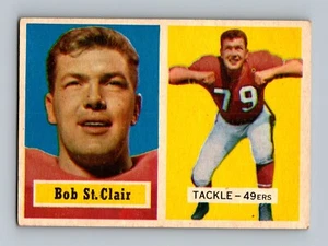 1957 Topps #18 Bob St. Clair VG-VGEX Vintage Football Karte - Bild 1 von 2