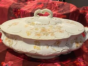 Antique Ridgway Porcelain Tureen Bowl Dish Soup Vegetable Made in England