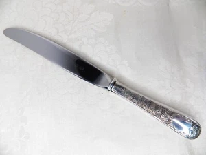 KIRK & SON OLD MARYLAND ENGRAVED STERLING SILVER HANDLE DINNER KNIFE 9" NO MONO - Picture 1 of 3