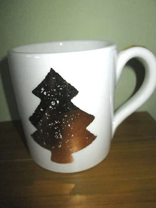 18K gold Christmas tree design ceramic mug by Este C.E. Made in Italy Excellent! - Picture 1 of 6