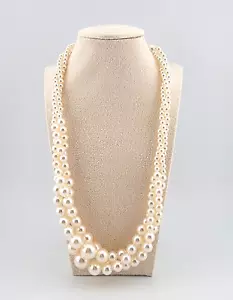 Roman Twisted Creamy Ivory Faux Pearl Necklace RMN. - Picture 1 of 4