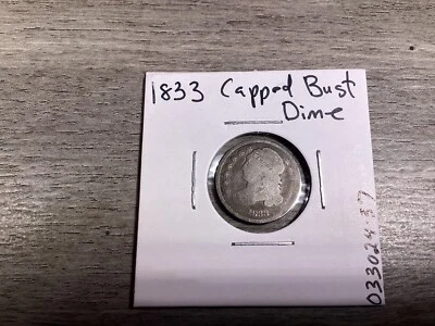 1833 Capped Bust Dime with Small Type Reduced Size 033024 37ak - Image 1 of 4