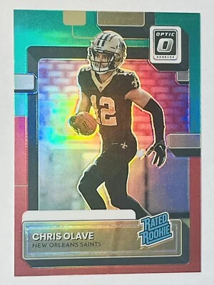2022 Donruss Optic CHRIS OLAVE Rated Rookie Preview GREEN RED Refractor #P-309  - Image 1 of 4