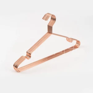 Appendiabiti per adulti oro rosa metallo lucido filo appendiabiti vestiti 180 pezzi - Foto 1 di 11