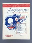 Under Southern Skies Vintage Sheet Music 1937 Piano Martin John Thompson Easy