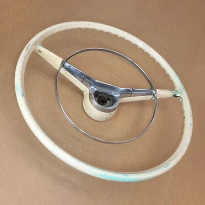 1957 Chevrolet Bel Air 210 150 Steering Wheel with Horn Ring Original 57 - Image 1 of 4