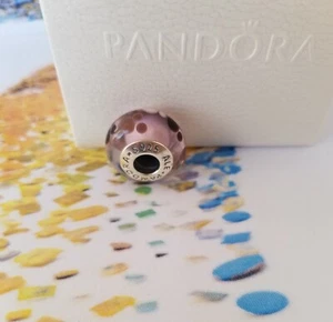 New Authentic Pandora Disney Mickey Mouse Pink Icon Murano Charm - Picture 1 of 5