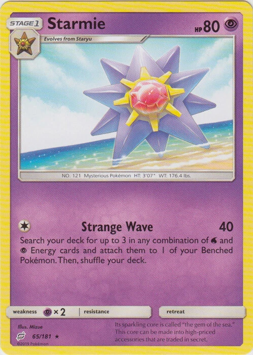 Starmie - 65/181 - Rare x1 - Lightly Played - SM Team Up - Image 1 of 1