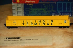 Roundhouse HO 50' Gondola Illinois Terminal Yellow Plastic Assembled - Picture 1 of 2