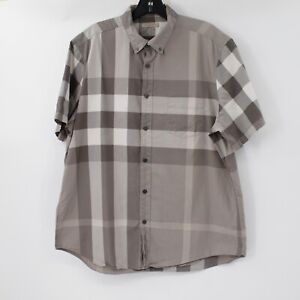 Burberry brit Shirt Mens XL Nova Check Short Sleeve Button Down Cotton
