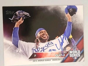Johnny Cueto Signed 2016 Topps - World Series Highlights #61  - Picture 1 of 2