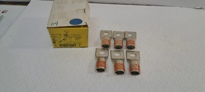 BLU-3/0S Compression Lug, 1-Hole, Copper, 3/0 AWG, 3/8", Orange- Pack of 6 - Image 1 of 4