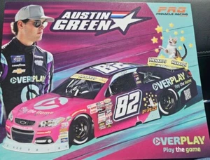 2025 AUSTIN GREEN "OVERPLAY PLAY THE GAME" #82 NASCAR ARCA POSTCARD - Picture 1 of 1