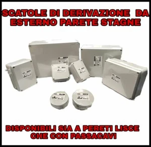 SCATOLE DI DERIVAZIONE ESTERNO PARETE STAGNE IP56 PARETI LISCE O CON PASSACAVI - Foto 1 di 15