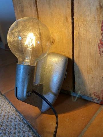 Vintage Antique Art Deco Cast Iron Wall Light Sconce Industrial Steampunk Cover