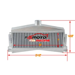 24"x7"x3.5" Custom Universal Twin Turbo Aluminum Intercooler (2 Inlet /1 Outlet) - Picture 1 of 6