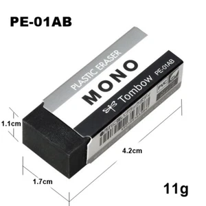 [TOMBOW] Mono Black Small High Quality Eraser 0.38 oz (11g) PE-01AB* - Picture 1 of 1