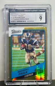 Marshall Faulk 2021 Panini Premium Edition Gold Timeless Tributes /99 Rams - Picture 1 of 2