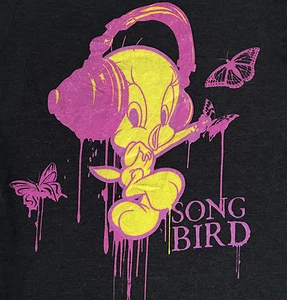 Tweety Bird Womens T-Shirt  "Song Bird" Looney Tunes Top Sz. L (11/13) - Picture 1 of 3