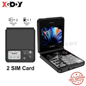XGODY S200 2.4 Inch Mobile Flip Foldable Phone Dual Sim Unlocked Camera BT FM UK - Picture 1 of 25