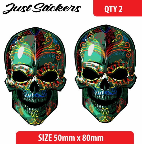 Sugar skull car sticker popular laptop, skateboard, car sticker, window sticker - Image 1 of 1