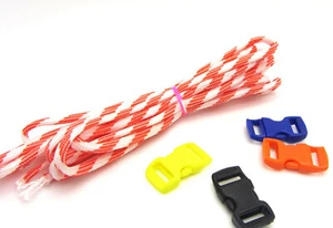 2 SURVIVAL, CAMPING, PARACORD SEIL - 7 SCHNURSTRANG MIT 2,4 M SCHNALLE (471CD) - Bild 1 von 2