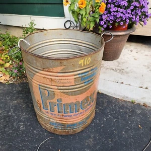 De colección PRIMEX Metal Barril Acortador Can PROCTER & GAMBLE PUBLICIDAD Almacenamiento de Basura - Imagen 1 de 17