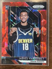 2018-19 Panini Prizm Jarred Vanderbilt Cracked Red Ice #42 Rookie RC