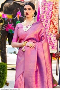 Womens's Saree Indian Wedding Party Wear Pakistani Designer Soft Lichi Silk Sari