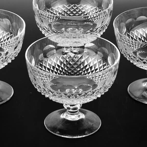 Set of 4 Galway Crystal O'Malley Footed Dessert Glasses 5" - Picture 1 of 3