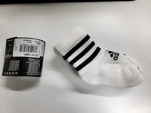 Adidas Kids 3S Cushion Crew 3 Pairs Socks Casual Fashion Sock DZ9346 Chaussettes - Picture 1 of 9