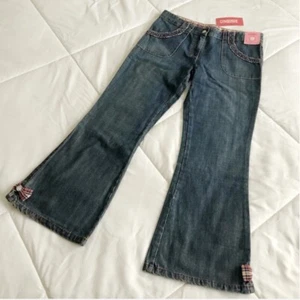 NWT GYMBOREE MEDIUM WASH FLARE JEANS WITH BOW DETAILING SPLIT HEM - Picture 1 of 5