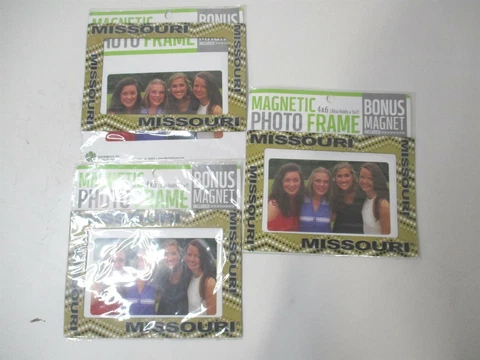 4" x 7" Missouri Tigers Magnetic Photo Frame with Bonus Magnet - Lot of 3 Cover