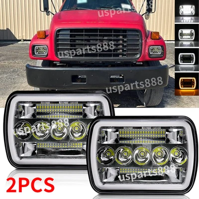 Apto para GMC C8500 Topkick 2003-2009 7X6" Proyector Faro LED Halo Alto/Bajo Haz Foto 1 de 4