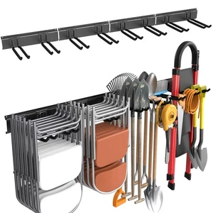 WALMANN Wall Mounted Garden Tool Organizer | Heavy Duty Tool Storage Rack 11i... - Picture 1 of 8