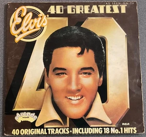 ELVIS,40 GREATEST,GATEFOLD ,VINTAGE 1971 DOUBLE ALBUM,UK PRESS.12” LP33.VG/EX - Picture 1 of 7