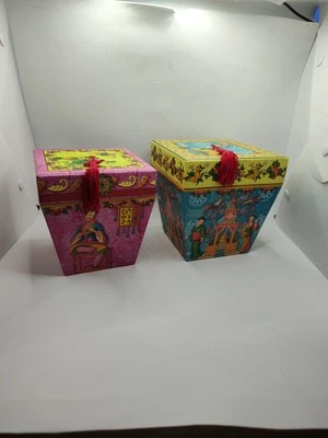 PUNCH STUDIO Asian Trapezoid Nesting Boxes (Set 2), Excellent Condition! - Image 1 of 4