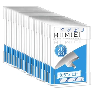 Paquete de 20 soportes para letreros de acrílico transparente para montaje en pared 8,5x11, plexiglás para puerta retrato... - Imagen 1 de 8