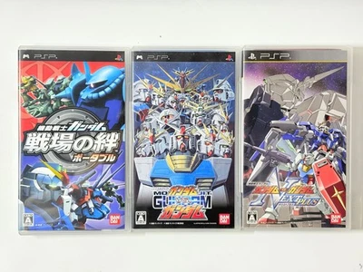 Lot of 3 PSP Gundam Games VS gundam Next Plus Senjou no Kizuna Bandai Japan Used - Image 1 of 4