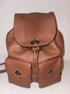 Zaino Coach Turnlovk zaino pelle ciottoli - marrone piccole imperfezioni mostrate - Foto 1 di 10