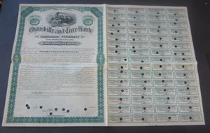 1880 - EVANSVILLE and TERRE HAUTE RAILROAD - BOND Certificate - INDIANA - Bild 1 von 1