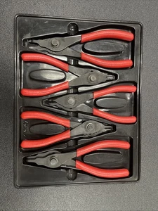 Snap-on SRPC105 Red Handle 5 piece Convertible Snap Ring Retaining Pliers C27 - Bild 1 von 10