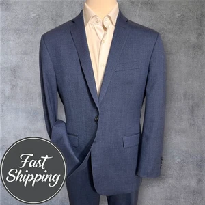 JOS A BANK Slim Fit Men’s 2-Piece Suit – 44R Blazer/38WX28L Pants – Blue Wool - Picture 1 of 17