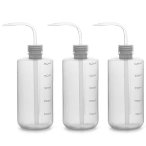 Chemical Wash Bottle, 3-Pack Plastic Safety Lab Squeeze Wash Bottle, LDPE wit... - Picture 1 of 6