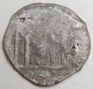 Rarissimo! Moneta argento primi denari Lituania Polonia Vytautas colonne lancia croce - Foto 1 di 5