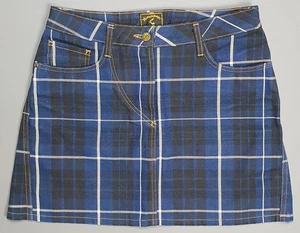 Vivienne Westwood Anglomania Mini Skirt Size 28W Denim Tartan Check VTG - Picture 1 of 7