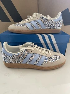 Blue Women’s Adidas Samba OG x Liberty London Sold Out - Brand New - Size 6.5 - Picture 1 of 10