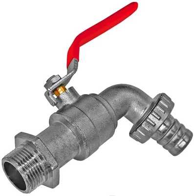 VOLLER DURCHLASS! Auslaufhahn 3/4" Wandanschluß Hebelgriff Kugelauslaufventil - Bild 1 von 3