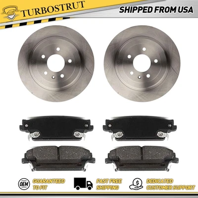 OE Rear Brake Rotors Brake Pads Kit for 2005-2010 Cadillac STS 4.6L - Image 1 of 4