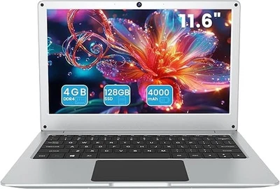 Azeyou 11.6 Inch Laptop, W-11 Pro System Laptops, 4GB DDR4 RAM, 128GB eMMC Stora - Image 1 of 3
